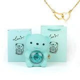 Eternal Rose -CYGlobal ™ -Bear  Box Necklace with message