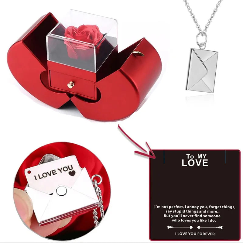 Eternal Rose -CYGlobal ™  Heart  Box with message