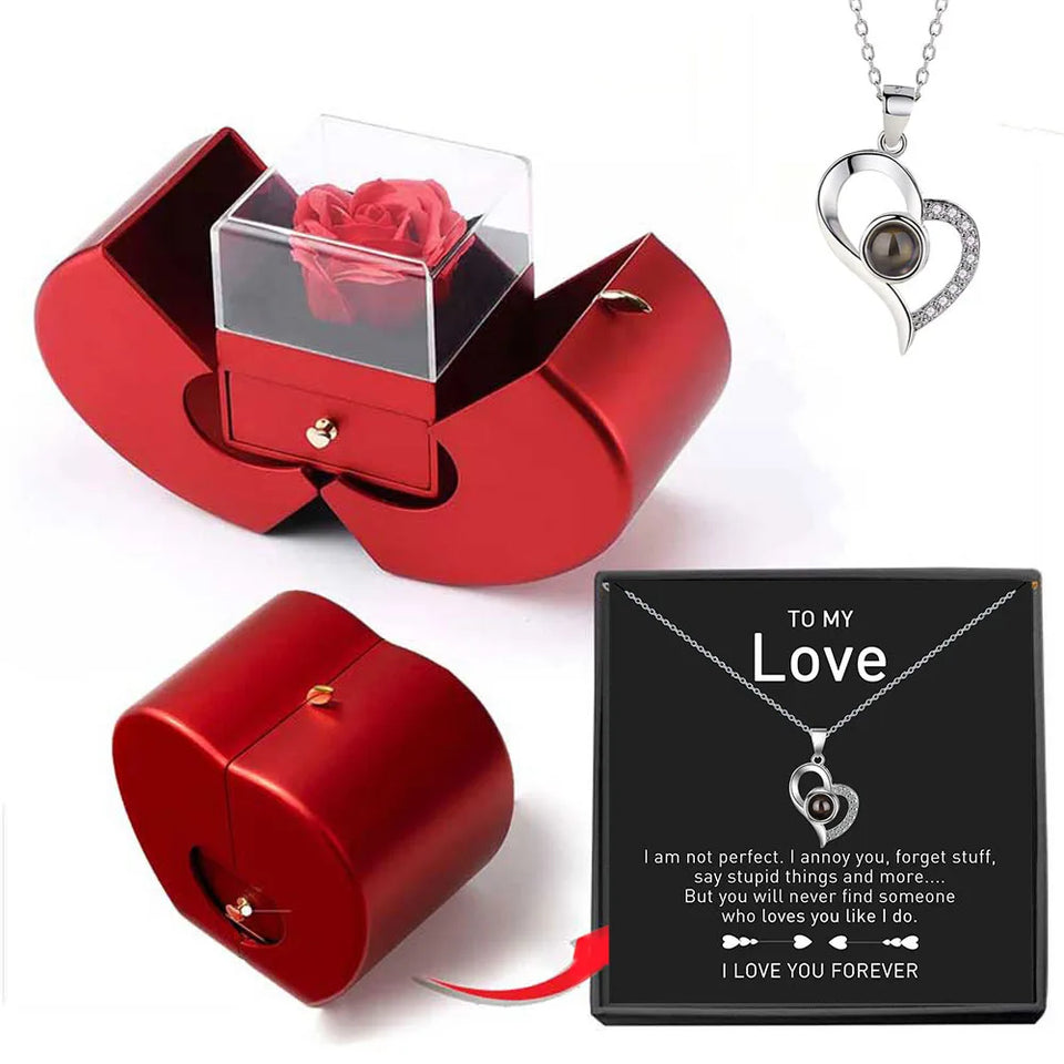 Eternal Rose -CYGlobal ™  Heart  Box with message