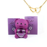 Eternal Rose -CYGlobal ™ -Bear  Box Necklace with message