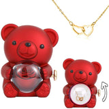 Eternal Rose -CYGlobal ™ -Bear  Box Necklace with message