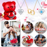 Eternal Rose -CYGlobal ™ -Bear  Box Necklace with message