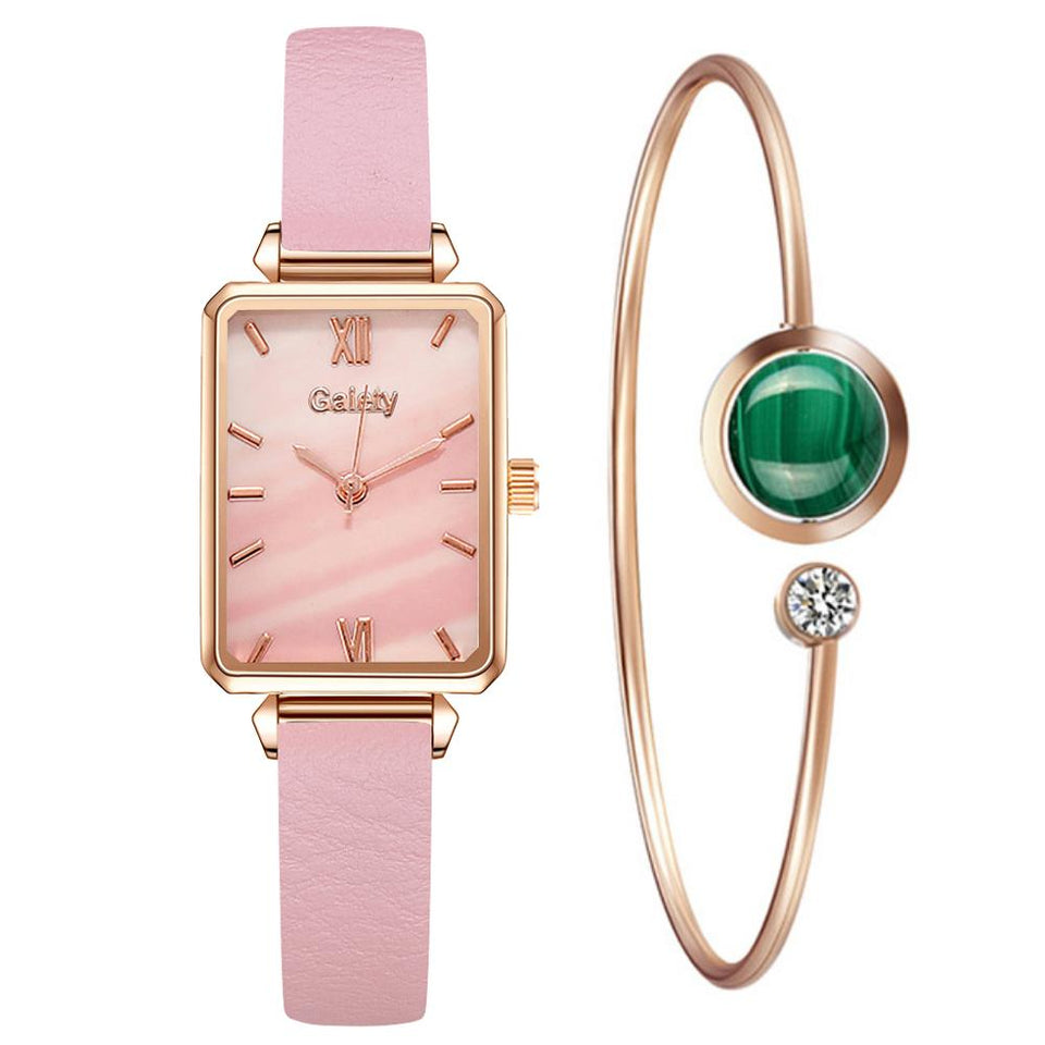 DUO QUARTZ WATCH & BRACELET  GOLDEN DIAMOND