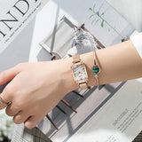 DUO QUARTZ WATCH & BRACELET  GOLDEN DIAMOND