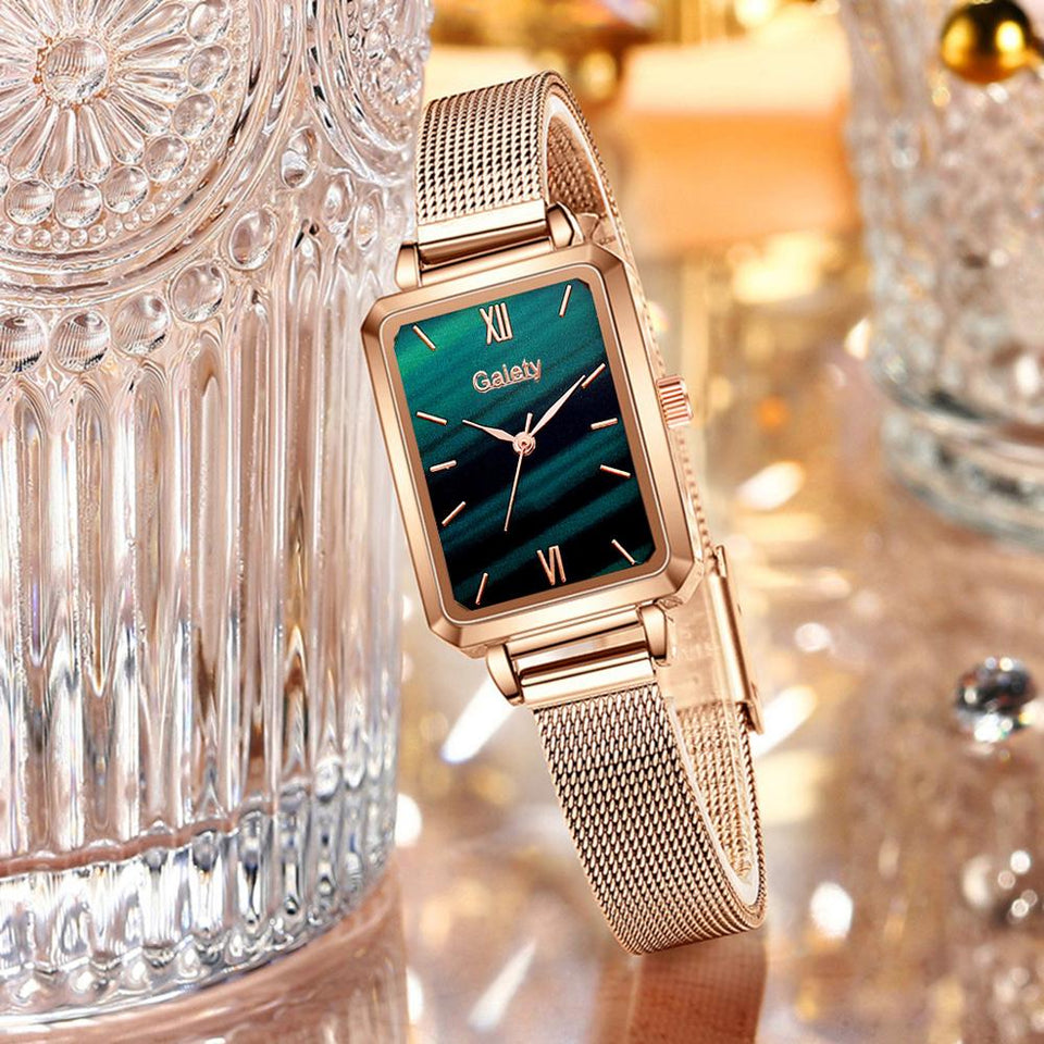 DUO QUARTZ WATCH & BRACELET  GOLDEN DIAMOND