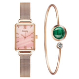 DUO QUARTZ WATCH & BRACELET  GOLDEN DIAMOND