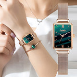 DUO QUARTZ WATCH & BRACELET  GOLDEN DIAMOND