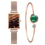 DUO QUARTZ WATCH & BRACELET  GOLDEN DIAMOND